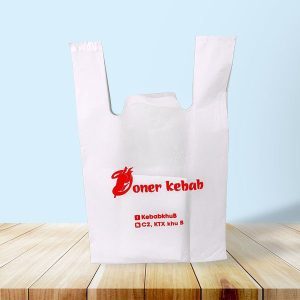 ถุงช้อปปิ้งพลาสติกพร้อมถุงหิ้วเสื้อกั๊กพิมพ์โลโก้ขนาดออกแบบได้ตามต้องการ - Product Image 6