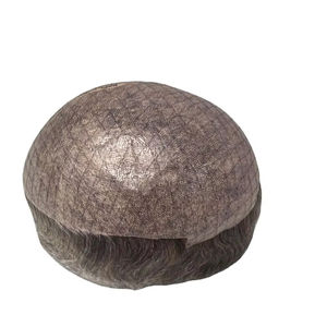 Toupee y Peluca de Cabello Humano Gris de Piel Fina, 100% Cabello Remy Indio, Rizado Kinky Yaki, Calidad Premium, Taz Hair Bangladesh, Trama Única - Product Image 1