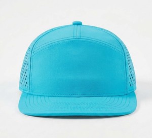 หมวกแก๊ปแบบ Snapback 7 แผง ทรงแบน พรีเมียมสั่งทำพิเศษ ระบายอากาศได้ดี ตัดด้วยเลเซอร์  สำหรับสตรีทแวร์ รับผลิตแบบ OEM ODM  ขั้นต่ำในการสั่งซื้อน้อย คุณภาพสูง - Product Image 1
