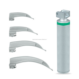 Set de Laringoscopio Veterinario Profesional de Fibra Óptica con 4 Hojas para Intubación Anestésica, Certificado CE, Medivolve MI-600132, Acero Inoxidable - Product Image 1