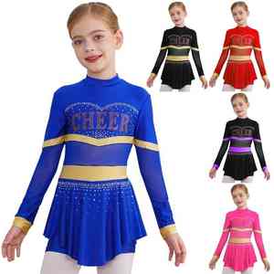 Conjunto Deportivo Cómodo para Niños Pequeños, Ropa de Gimnasia de Alta Elasticidad, Uniforme Escolar, Uniforme de Animadoras - Product Image 1