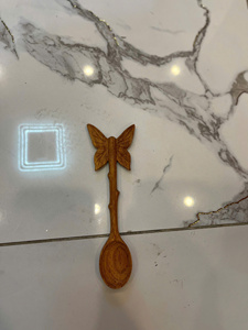 ช้อนไม้แกะสลักรูปผีเสื้อ อุปกรณ์ครัวไม้สำหรับทำอาหาร ผสมอาหาร และเสิร์ฟอาหาร ผลิตในเวียดนาม จำหน่ายส่ง - Product Image 3