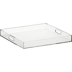 Elegante y Duradera Bandeja de Servir de Acrílico Transparente con Acabado Lacado para Decoración de Cocina, Vajilla, Fiestas y Brunch - Product Image 1