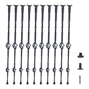 Moderne Balaustre Metalliche per Scale da 44FT, Pali Decorativi in Acciaio Zincato da 1/2 Pollice, Confezione da 10 Pali Cavi Doppi per Ringhiera - Product Image 1