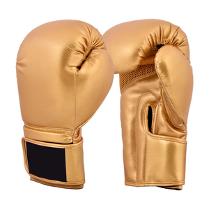 Guantes de Boxeo Profesionales, Guantes de Entrenamiento de Kick Boxing, Transpirables, de Cuero, con Diseño de Dedos Completos Personalizables, con Cordones - Product Image 1