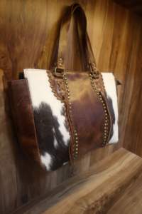 Bolso Tote de Cuero Vacuno, Elegante Bolso de Hombro con Pelo de Vaca, Nuevo Bolso de Mano, Bolso de Compras Elegante para Mujer - Product Image 2