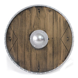 Bouclier Viking Nordique Classique en Bois, Design Rond Fait Main pour Événements Costumés, Affichage Décoratif et Collectionneurs - Product Image 2