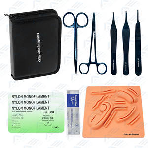 Kit completo de entrenamiento de sutura para estudiantes de medicina, juego de práctica de sutura todo en uno con almohadilla de silicona, herramientas quirúrgicas, instrumento médico - Product Image 1