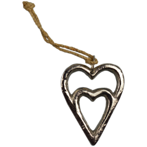 Metal Hanging Heart Plated Finishing Design Metal Home Decor Christmas Tree Decoration Hanging Design - Product Image 2