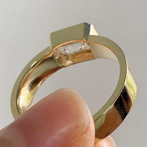 Hot Selling <b>Iced</b> Jewelz 1.50Carat Emerald Cut Moissanite Men's <b>Ring</b> Gold 14K Gold Plated Prong Setting IGI - Product Image 5