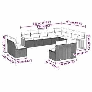 Ensemble de canapés de jardin blanc crème - Product Image 3