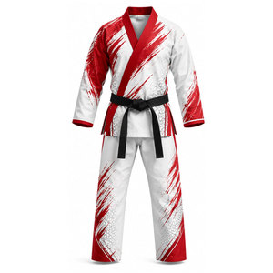 Factory Custom Martial Arts Wear Mesh Breathable Lightweight Durable Polyester/Cotton Karate Uniform Kumite Summer and Spring - Product Image 5