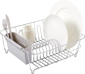 Escurridor de Platos de Metal Negro con Porta Cubiertos, de un Solo Nivel, Desmontable, Organizador de Platos y Tazones para Cocina, Hecho a Mano - Product Image 2
