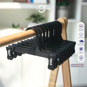 Paquete de 10 Perchas de Plástico de 20 cm con Pinzas (Sin Almohadillas de Goma) Agarre Fuerte, Suministro de Fábrica OEM - Product Image 3