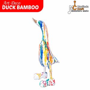 ตุ๊กตาเป็ดเพ้นท์สีสันสดใส งานแฮนด์เมด ของตกแต่งบ้านทำจากไม้ - Product Image 2