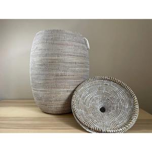 Cestas de lavandería de plástico y hierba marina tejidas a mano, cestas de almacenamiento hechas a mano, venta al por mayor, ecológicas, hechas en Vietnam - Product Image 3