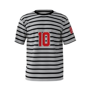 Men's Red <b>White</b> Geometric Pattern Sublimation Sport T-Shirt Short Sleeve O-Neck Quick Dry 100% Polyester Regular Fit - Product Image 6