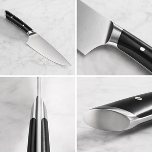 Couteau de chef artisanal en acier inoxydable avec manche en résine et étui en cuir, couteau d'extérieur - Product Image 4