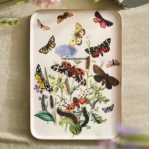 Bandeja de Servir Creativa de Metal Esmaltado de Alta Calidad, Plato con Diseño Impreso Colorido, Hecho a Mano, Nueva y Elegante - Product Image 1