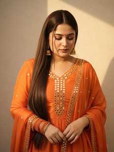 Dernière robe Anarkali Punjabi, vêtements indiens et pakistanais, ensemble brodé 3 pièces, tailles personnalisées, tenue de soirée pour femmes - Product Image 2