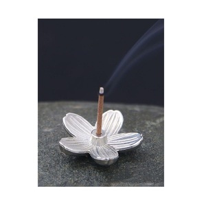 Vintage Incense Burner Elegant Lotus Shaped Metal Incense Burner Holder - Product Image 4