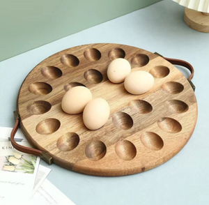 Portable <b>Egg</b> Tray Indian Exporter Superior Quality Brown Wooden <b>Egg</b> Holder Rack for <b>Egg</b> <b>Storage</b> or Display - Product Image 6