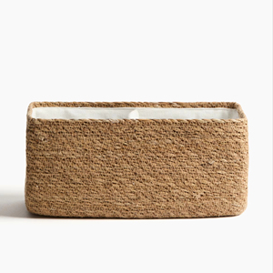 Seagrass <b>basket</b> divided into 2 compartments Handmade <b>Storage</b> <b>Basket</b> Wholesale eco-friendly Made in Vietnam - Product Image 1