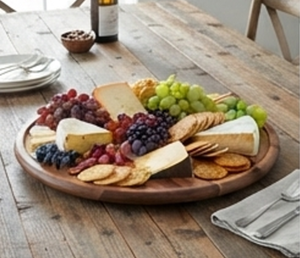 Plateau tournant rond en bois de qualité supérieure, fait main, pour le rangement des ustensiles de cuisine, élégant accessoire pour la maison - Product Image 6