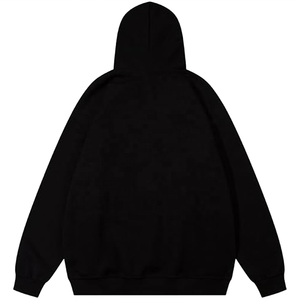 เสื้อฮู้ดดี้ผู้ชายคุณภาพสูง เป็นมิตรกับสิ่งแวดล้อม ระบายอากาศได้ดี ผ้าฟลีซหนานุ่มบุไนลอน/คอตตอน ปรับแต่งได้ ลุควินเทจ ซักแล้วดูหรูหรา สีพื้น - Product Image 2