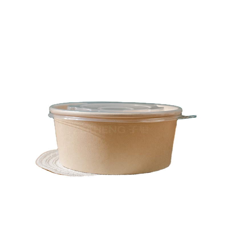 ZIHENG Disposable Kraft Customized Printing Paper Bowl Heated Paper Bowl Ramen