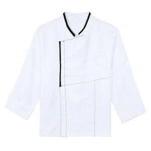 Chaqueta de Chef de Polialgodón de Nueva Calidad y Chaqueta de Chef Económica con Doble Botonadura y Logotipo Personalizado, Uniformes de Chef para Restaurante - Product Image 3