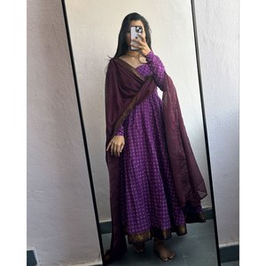 Hermoso Vestido Morado JC para Fiesta, Talla XL, con Dupatta para un Look Elegante - Product Image 6