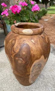 Vintage Acacia Wood <b>Vase</b> <b>Unique</b> Textures Coiled Shape | Mid Century Modern Design Eco-friendly Handmade Tabletop <b>Vase</b> (28x15x15 - Product Image 3