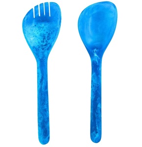 Juego de Servidores de Ensalada de Resina de Diseño Decorativo Moderno con Múltiples Espirales de Color, con Tazón, para Uso en Hoteles, Cocinas, Restaurantes y Hogares - Product Image 1