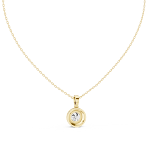 จี้เพชรธรรมชาติทรงกลมประกายเพชรสีทอง10K 14K 18K E F VS ของขวัญเครื่องประดับชั้นดีสำหรับผู้หญิงคลาสสิก - Product Image 2