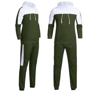 Unisex Windproof Hooded Fleece Tracksuit <b>Set</b> Full Sleeve Sweatshirt Pants Casual Winter Wear Breathable Four-Way Stretch - Product Image 6