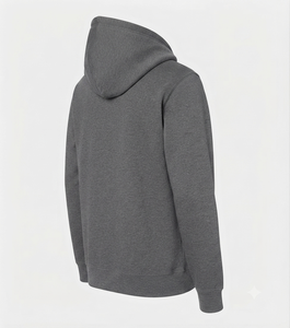 Sweat-shirt à capuche pour homme, coupe classique, 100% coton molletonné, couleur unie, vêtement décontracté d'hiver, avec poche, anti-plis, respirant - Product Image 4
