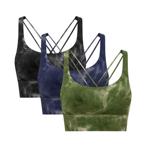 Soutien-gorge de sport léger à maintien élevé pour femme, respirant, séchage rapide, couleur unie, tissu Spandex/Polyester, tailles personnalisables - Product Image 1