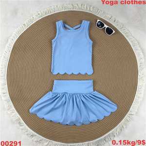Top in tessuto Yoga Premium e set gonna/Shorts per ragazze con traspirabilità superiore e abbigliamento per bambini con stampa anti-umidità - Product Image 5