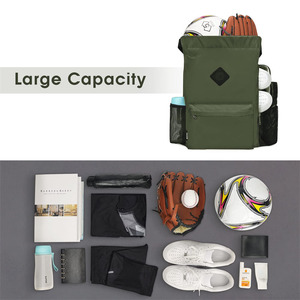 <b>Drawstring</b> <b>Backpack</b> Sports Gym Bag Made Of Water Resistant Nylon With Shoes Compartment Cinch String Beach Carrier - Product Image 5