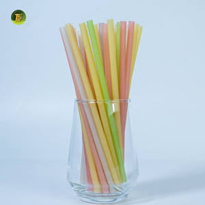 Pailles à boire jetables biodégradables et compostables en fibre de riz vietnamienne, 6-8 mm, 20 cm, naturelles, pour bubble tea, café, jus - Product Image 2