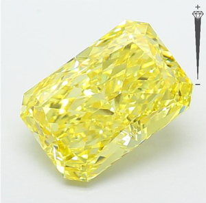 Diamant de laboratoire CVD certifié IGI, 3,37 CT, taille Radiant, couleur Jaune Vif Fantaisie, clarté VS1, LG 791626499 ROYAL GEMS pour bijoux - Product Image 1