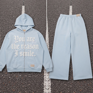 Conjuntos Deportivos Personalizados con Bordado Desgastado para Hombre y Mujer, Invierno, 400-500 g/m², Sudadera con Capucha y Pantalones Deportivos con Bordado Desgastado, Unisex - Product Image 3
