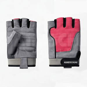 Guantes Deportivos de Medio Dedo con Agarre para las Manos, Correa Ajustable para la Muñeca, Antideslizantes, de PU, Unisex, para Levantamiento de Pesas y Entrenamiento en el Gimnasio - Product Image 1