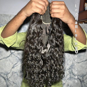 Venta al por mayor directa de fábrica: Peluca rizada de cabello humano indio 13x4 HD Lace de alta demanda, cabello de un solo donante. - Product Image 2