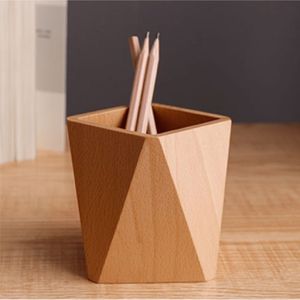 Support à stylos élégant en bois, artisanat fait main, organiseur de bureau décoratif pour stylos, crayons, marqueurs, ciseaux - Product Image 4