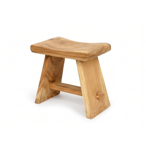 Tabouret en bois de teck, design minimaliste, finition naturelle, mobilier moderne pour salon - Product Image 2