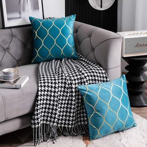 Fodere per cuscini in velluto dorato 18x18 pollici, confezione da 2, federe decorative quadrate per letto, divano, soggiorno in turchese - Product Image 4