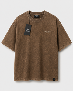 บริการ OEM เสื้อยืดสีดำถักทรงโอเวอร์ไซส์สำหรับผู้ชาย คุณภาพพรีเมียม สไตล์สตรีทแวร์ วินเทจ ทรงปกติ ล้างสีแบบแอซิดวอช จำหน่ายจำนวนมาก - Product Image 5