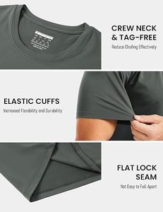 Seamless UV-Protection Mens Quick-Dry T-<b>Shirt</b> For Running With Muscle Support Fit - Product Image 6